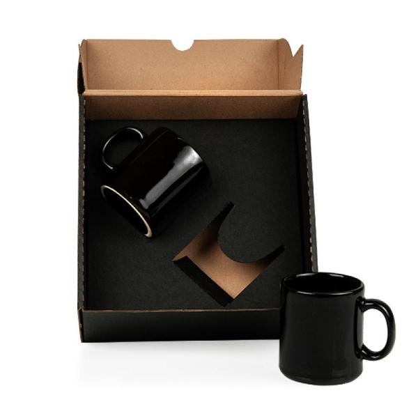 Kit Canecas Em Cerâmica Preta - 270Ml — foto 2