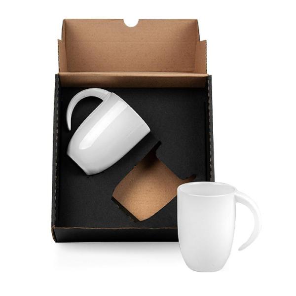 Kit Canecas Em Cerâmica Branca - 350Ml — foto 2