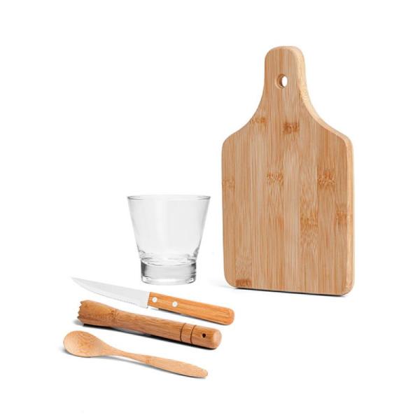 Kit Para Caipirinha Em Bambu / Madeira / Inox - 0,35 L - 5 pçs — foto 3