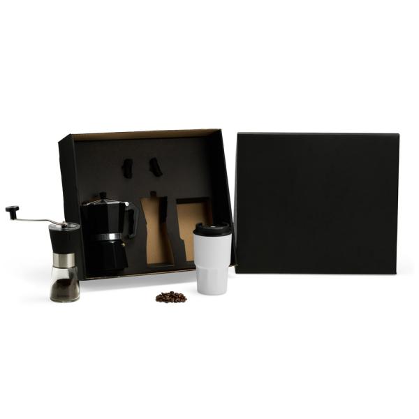 Kit Cafeteira, Moedor E Copo Térmico - 3 pçs