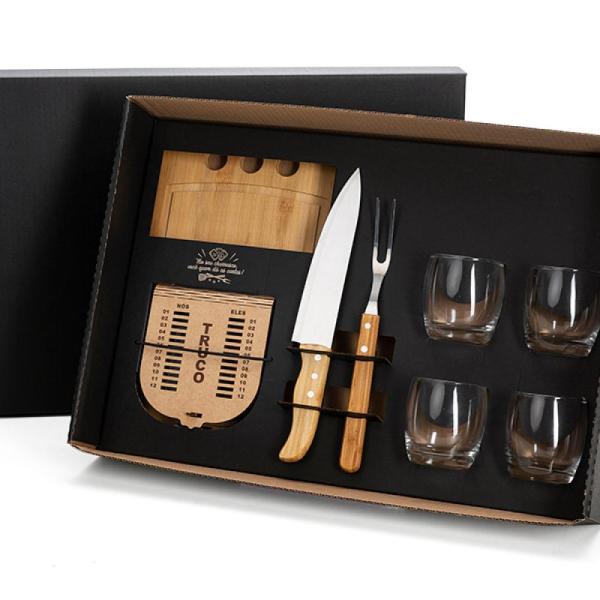 Kit Churrasco, Whisky E Truco - 8 pçs - C/ Jogo De Baralho — foto 3