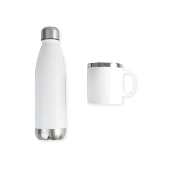 Kit Com Garrafa E Caneca Branca — foto 2