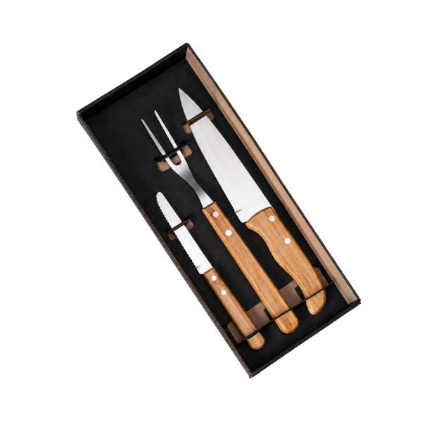 Kit De Facas Com Tamanho 7, 4 E Garfo - 3 pçs