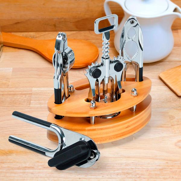 Kit De Utensílios Com Base Em Bambu - 5 pçs — foto 4