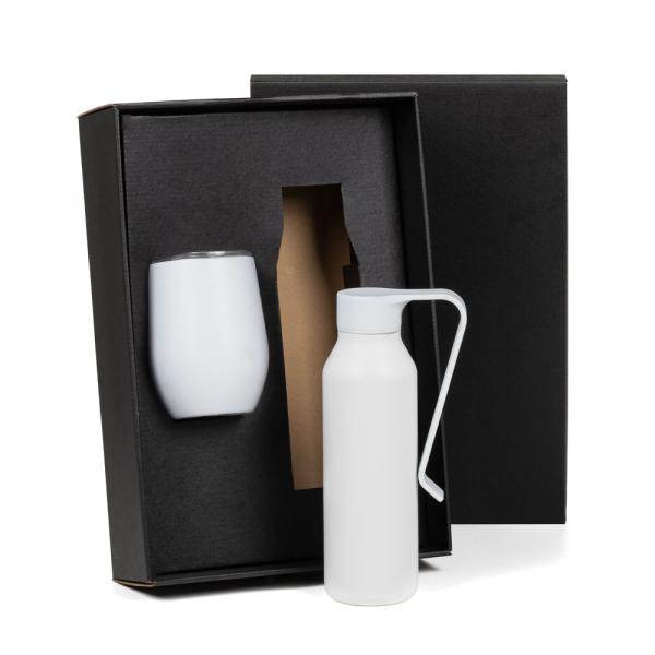 Kit Garrafa E Copo Térmico - Branco - 2 pçs — foto 2