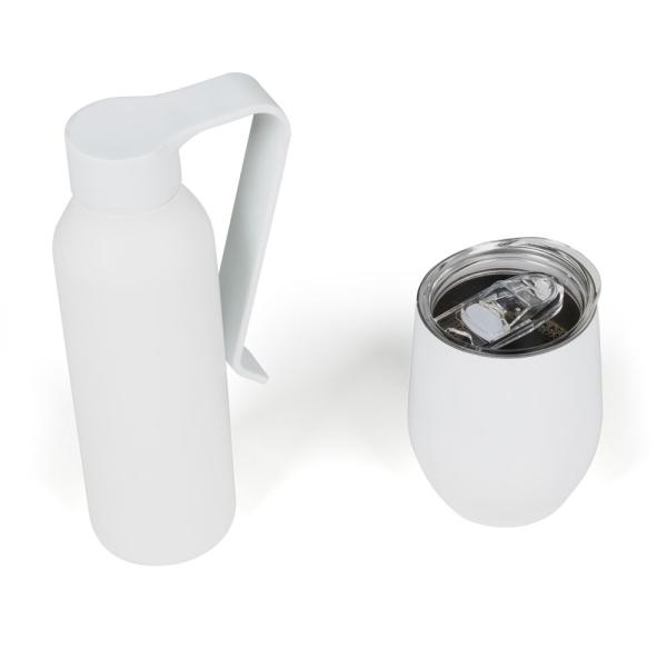 Kit Garrafa E Copo Térmico - Branco - 2 pçs — foto 4