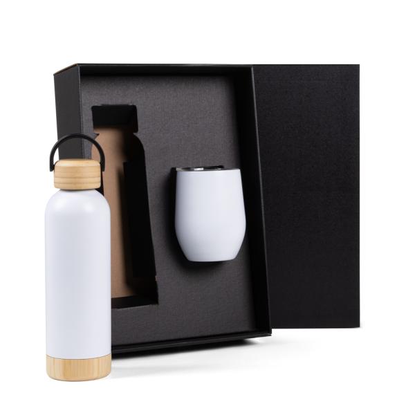 Kit Garrafa E Copo Térmico - Branco - 2 pçs — foto 2
