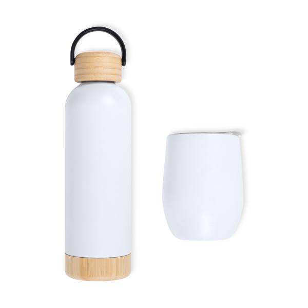 Kit Garrafa E Copo Térmico - Branco - 2 pçs — foto 3