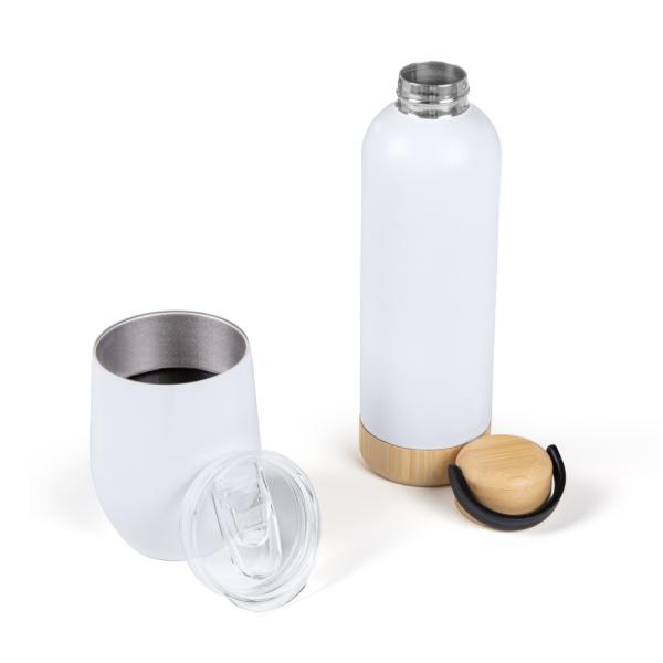 Kit Garrafa E Copo Térmico - Branco - 2 pçs — foto 4