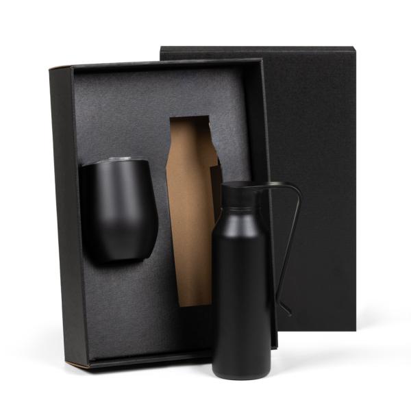 Kit Garrafa E Copo Térmico - Preto - 2 pçs — foto 2