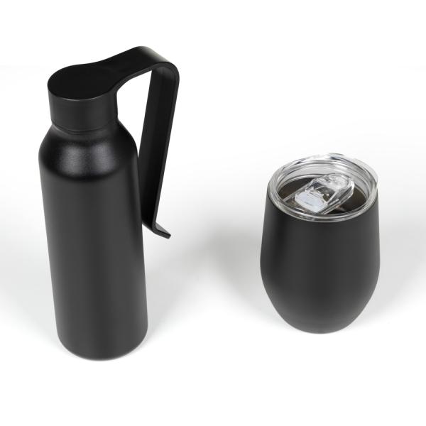 Kit Garrafa E Copo Térmico - Preto - 2 pçs — foto 4