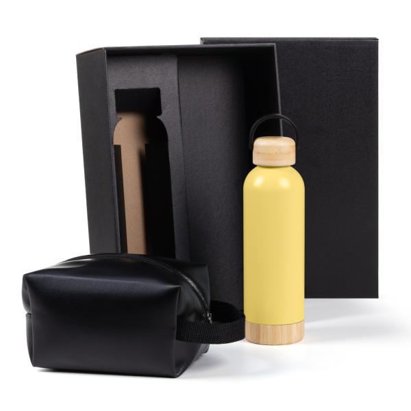 Kit Garrafa E Necessaire - Amarelo/Preto - 2 pçs — foto 2