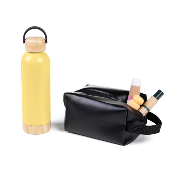 Kit Garrafa E Necessaire - Amarelo/Preto - 2 pçs — foto 4