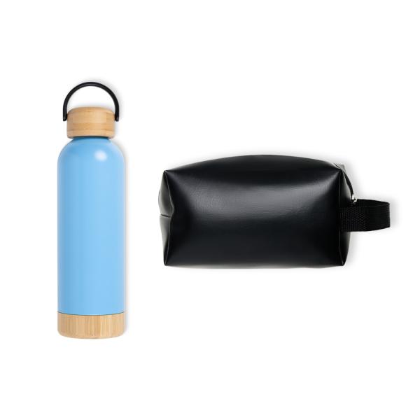 Kit Garrafa E Necessaire - Azul/Preto - 2 pçs — foto 3