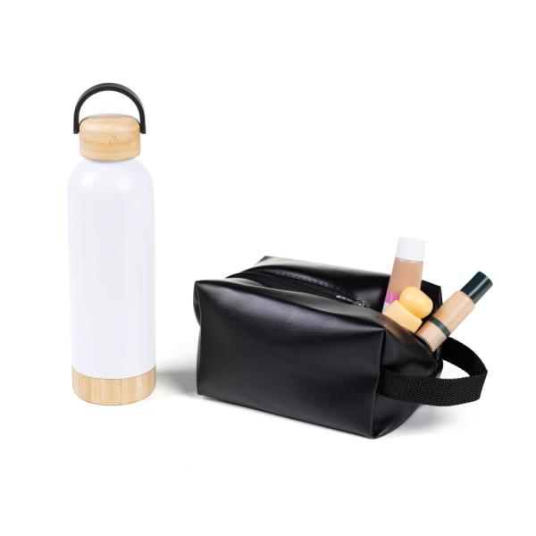 Kit Garrafa E Necessaire - Branco/Preto - 2 pçs — foto 4
