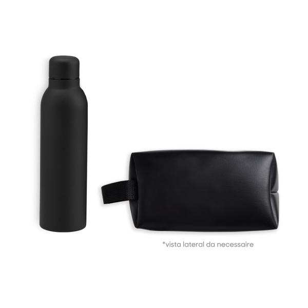 Kit Garrafa E Necessaire - Preto - 2 pçs — foto 2