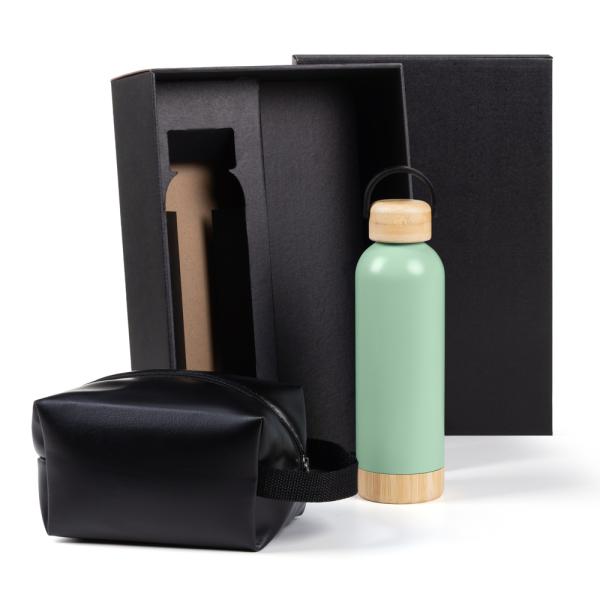 Kit Garrafa E Necessaire - Verde/Preto - 2 pçs — foto 2