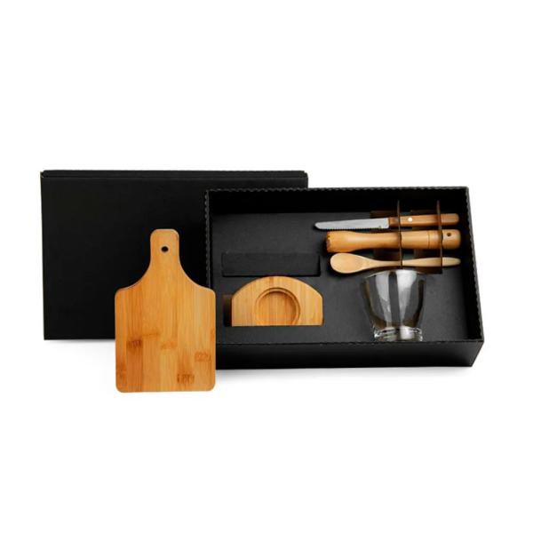 Kit Para Caipirinha Em Bambu/Madeira - 0,35 L - 6 pçs
