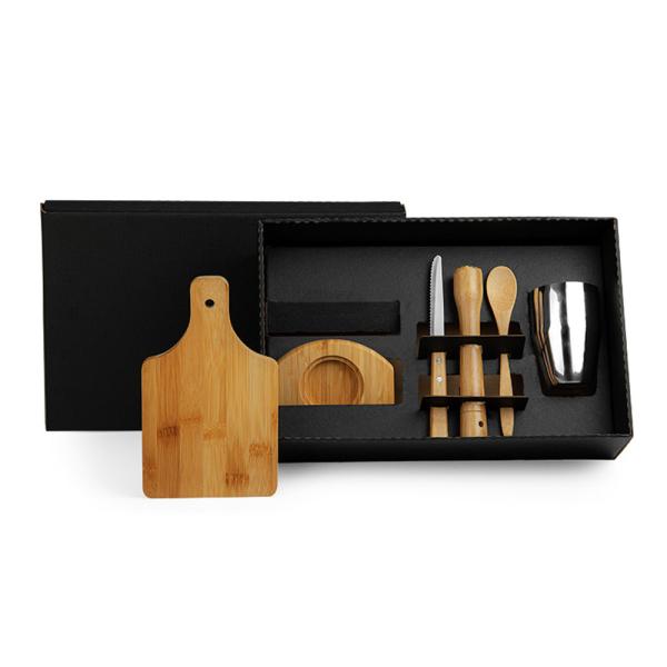 Kit Para Caipirinha Em Bambu / Madeira - 0,35 L - 6 pçs