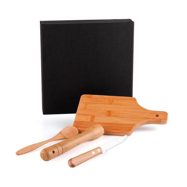 Kit Para Caipirinha Em Bambu / Madeira Ibiza - 4 pçs