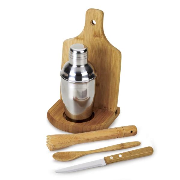 Kit Para Caipirinha Em Bambu / Madeira Ibiza - 0,35 L - 6 pçs — foto 3