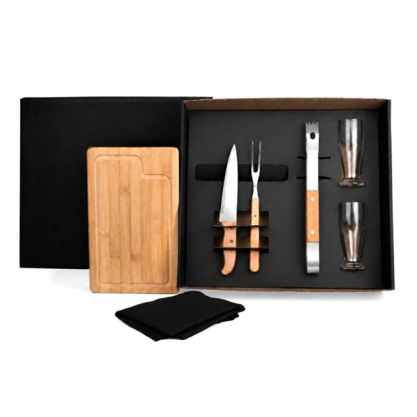 Kit Para Churrasco / Cerveja Com Pegador - 7 pçs