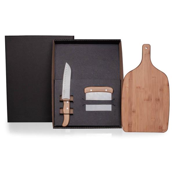 Kit Para Cozinha Em Bambu / Inox - 3 pçs — foto 2