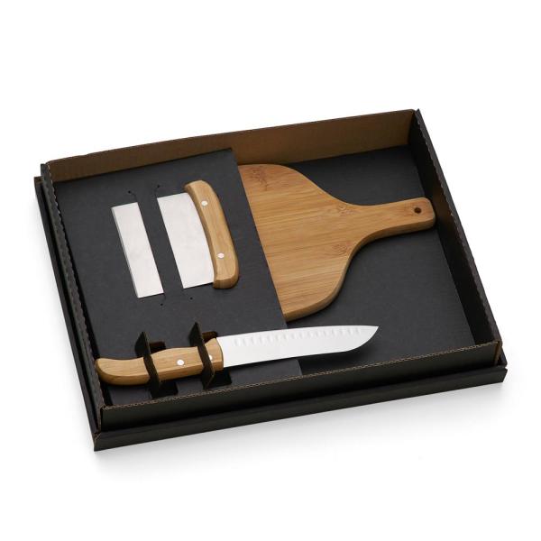 Kit Para Cozinha Em Bambu / Inox - 3 pçs — foto 4