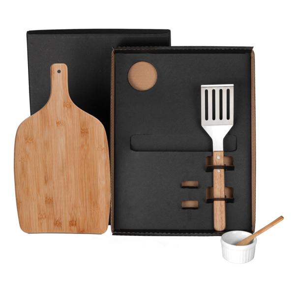 Kit Para Hamburguer Com Espátula - 4 pçs