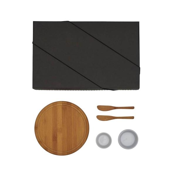 Kit Para Petisco Com Tábua Redonda - 5 pçs — foto 2