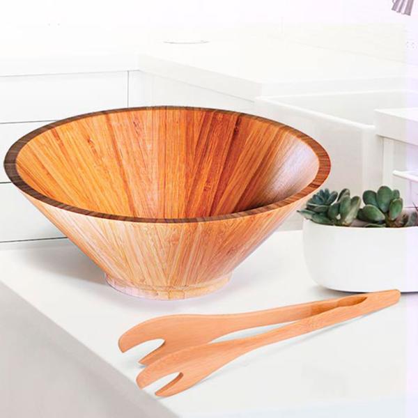 Kit Para Salada Em Bambu Pequim - 3 L - 2 pçs — foto 3