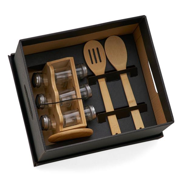 Kit Porta Condimentos E Colheres - 3 Peças — foto 3