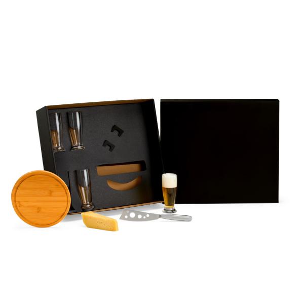 Kit Queijo E Cerveja - 6 pçs - Com Faca