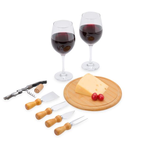 Kit Queijo E Vinho Com Abridor Saca Rolhas- 8 pçs. — foto 3
