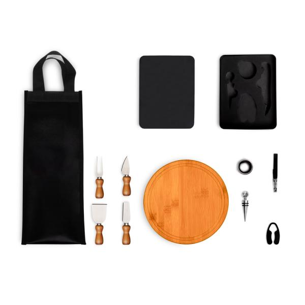 Kit Queijo E Vinho Com Espaço Para Garrafa - 11 pçs — foto 2