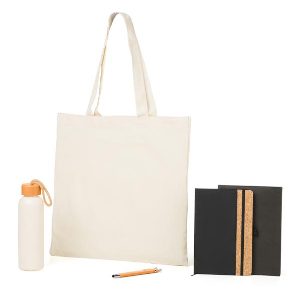 Kit Sacola, Garrafa, Caderno E Caneta - 4 pçs
