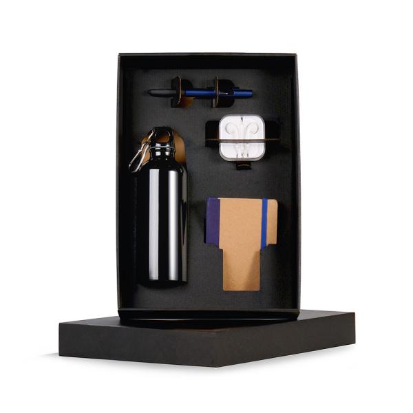 Kit Squeeze, Fone, Caderno E Caneta - Azul - 4 pçs — foto 3