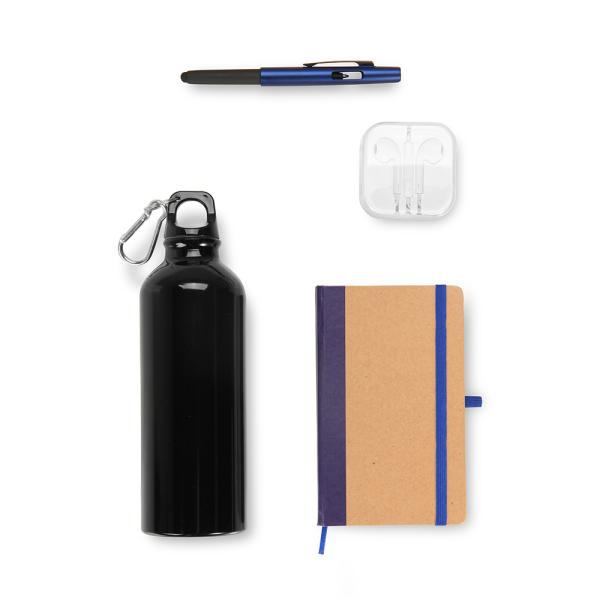 Kit Squeeze, Fone, Caderno E Caneta - Azul - 4 pçs — foto 4