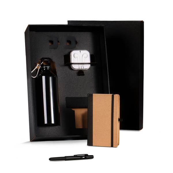 Kit Squeeze, Fone, Caderno E Caneta - Preto - 4 pçs — foto 2