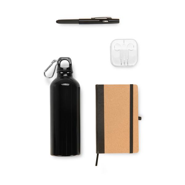 Kit Squeeze, Fone, Caderno E Caneta - Preto - 4 pçs — foto 4