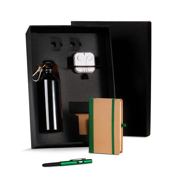 Kit Squeeze, Fone, Caderno E Caneta - Verde - 4 pçs — foto 2