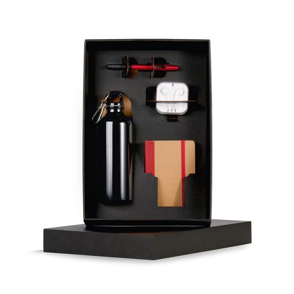 Kit Squeeze, Fone, Caderno E Caneta - Vermelho - 4 pçs — foto 3