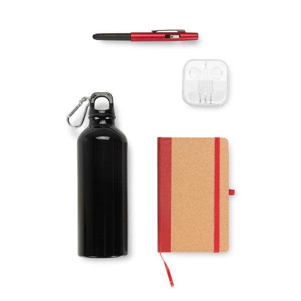 Kit Squeeze, Fone, Caderno E Caneta - Vermelho - 4 pçs — foto 4