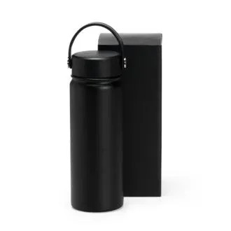 BRINDES PROMOCIONAIS | GARRAFA DUPLA CAMADA NA COR PRETA - 550 ML