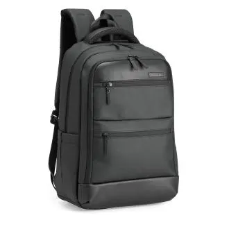 MOCHILA EM PU/POLYESTER - PREMIUM - 24L - PRETA