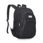 Mochila preta em Poliester 600D/1680D com alças para as costas, alça para as mãos, compartimento para notebook de até 15, 3 bolsos externos com zíper e 2 bolsos externos em tela.